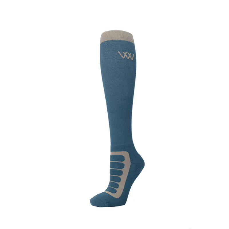Woof Wear Long Bamboo Tech Riding Sock Steel Stone
