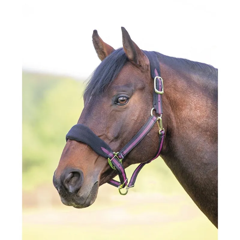 Topaz Fleece Headcollar Pony Blk/Rasp