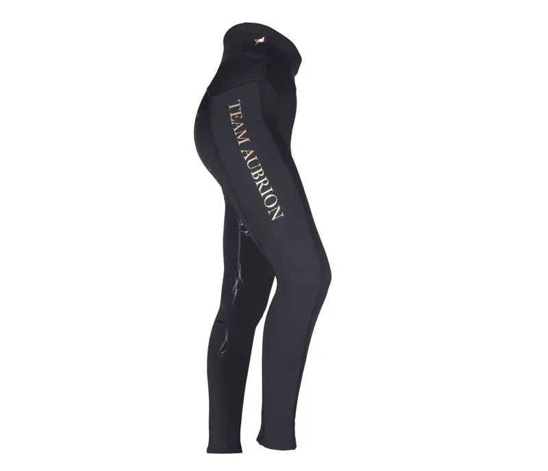 Aubrion Team Winter Riding Tights - Young Ridier BLACK