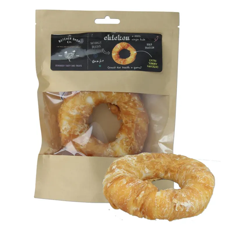 The Butcher Shop Co. 1pc Chicken Puffed Ring 100% Virgin Hide 12.5cm