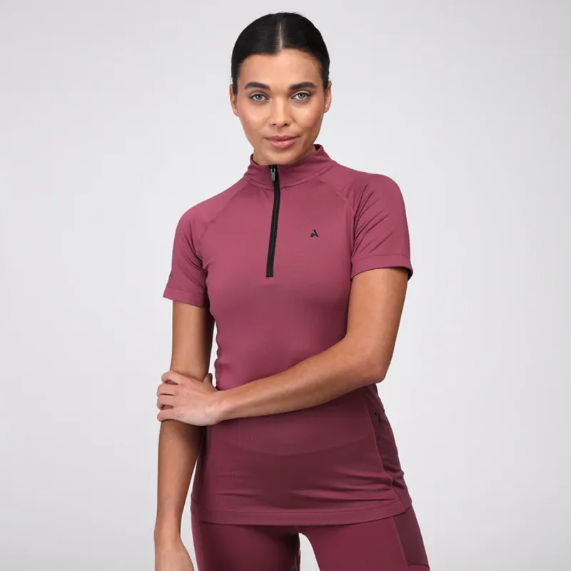 Aubrion React Short Sleeve Base Layer-Mauve