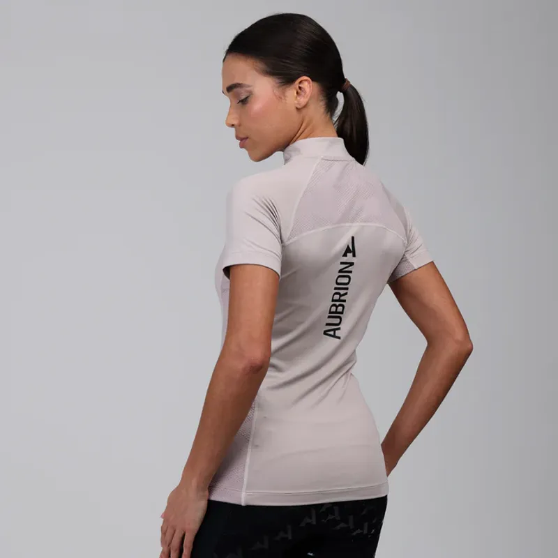 Aubrion React Short Sleeve Base Layer- Sand-1