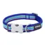 Red Dingo Stripe Dog Collar Dark Blue