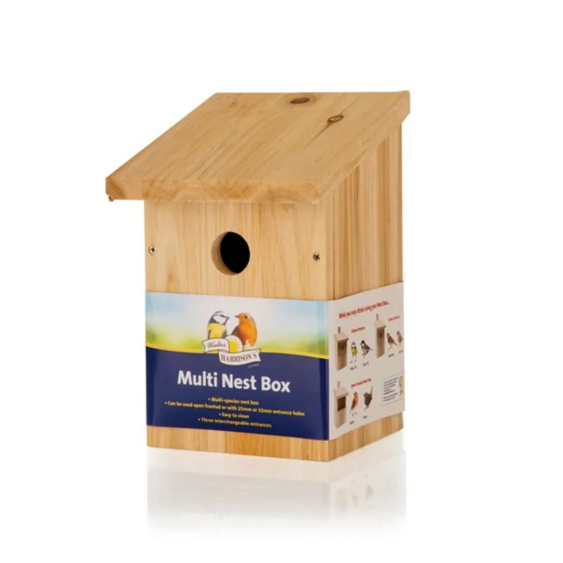Walter Harrisons Wooden Nest Box Multi 25mm and 32mm Hole