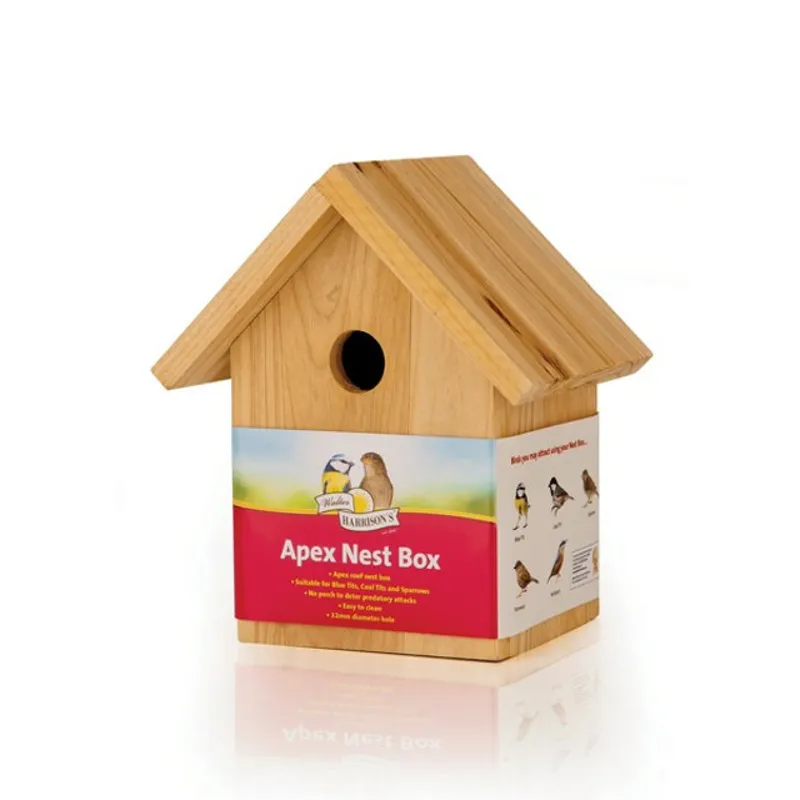 Walter Harrisons Wooden Nest Box Apex 32mm Hole