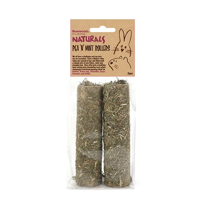 Naturals Pea n Mint Roller Treats 2pc for Small Animals