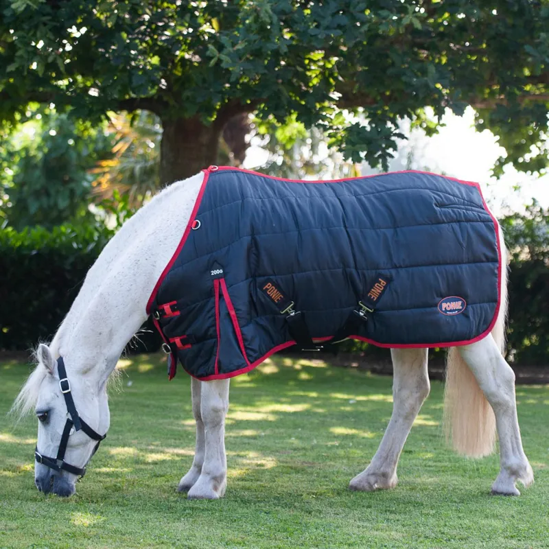 Ponie 200 Stable Rug 200g Black/Red-3