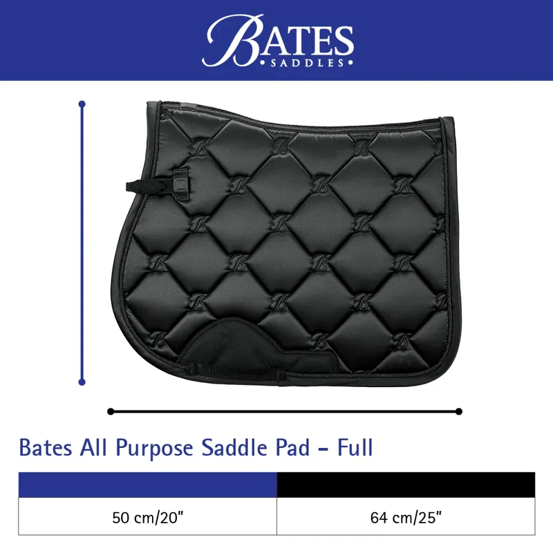 Bates All Purpose Saddle Pad Large Black-1