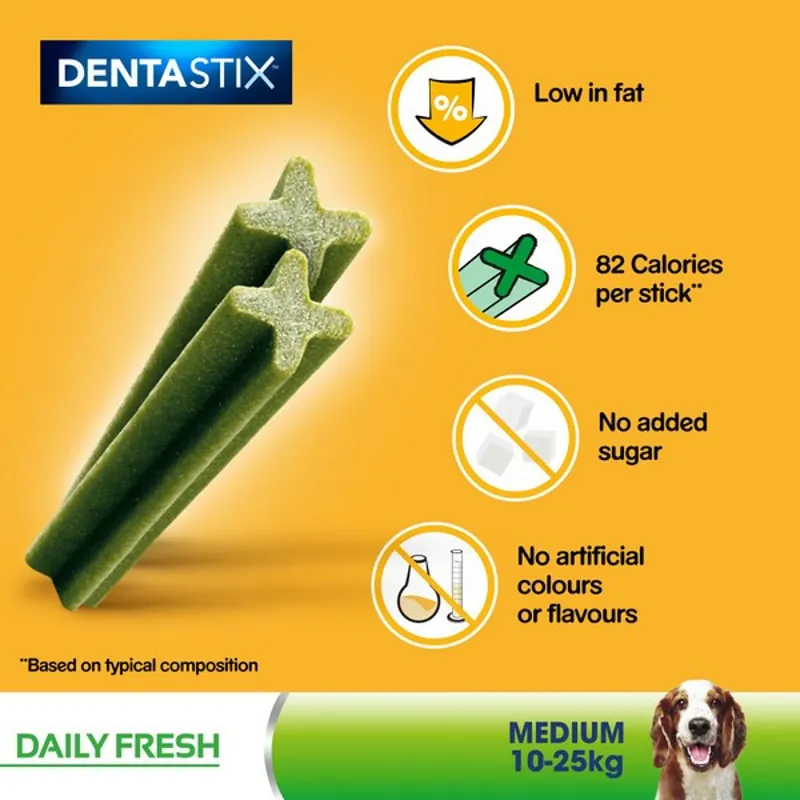 Pedigree Dentastix Fresh Daily Dental Chews Medium Dog 5 Sticks-2