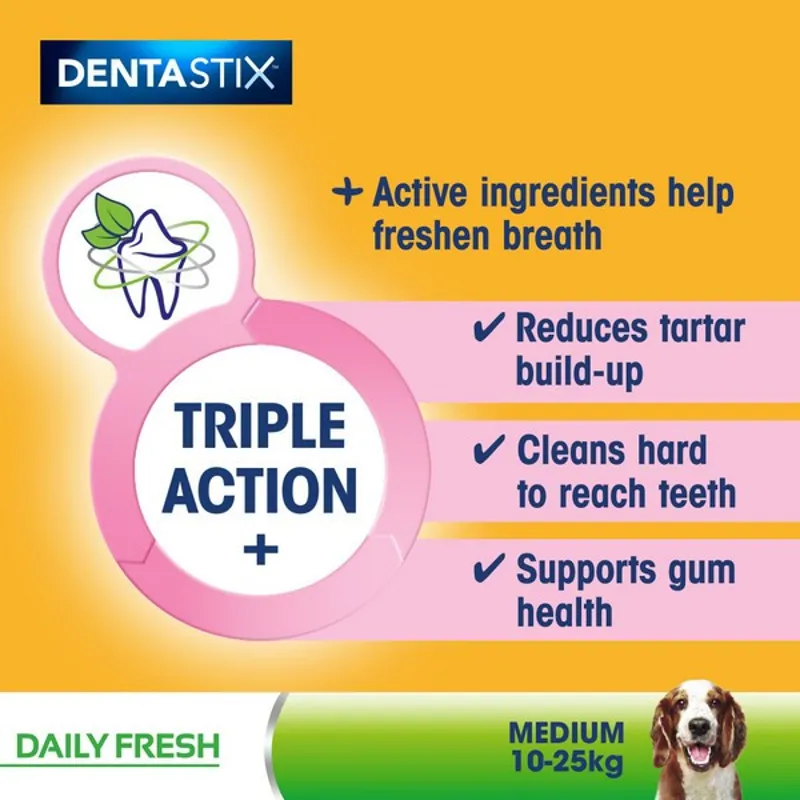 Pedigree Dentastix Fresh Daily Dental Chews Medium Dog 5 Sticks-3