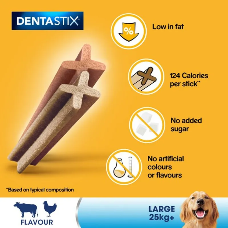 Pedigree DentaStix Daily Dental Chews Large Dog 21 Sticks-2
