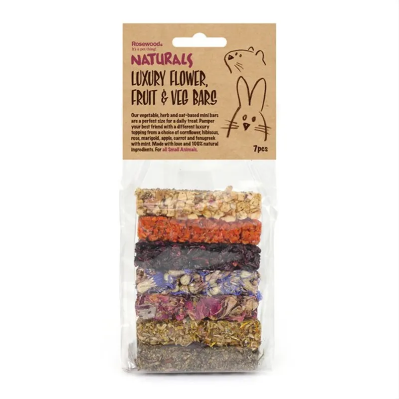 Naturals Luxury Flower Fruit and Veg Bar Treats for Small Animals