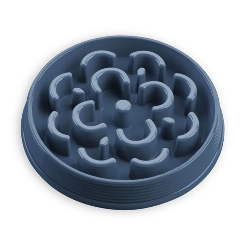 Tarhong Slow Chow Medallion Feeder Medium Blue 9.8Inch x 1.6Inch