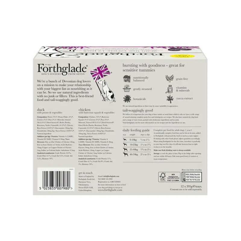 Forthglade Complete Adult GF chicken and Duck Vegetables 12 pk-1