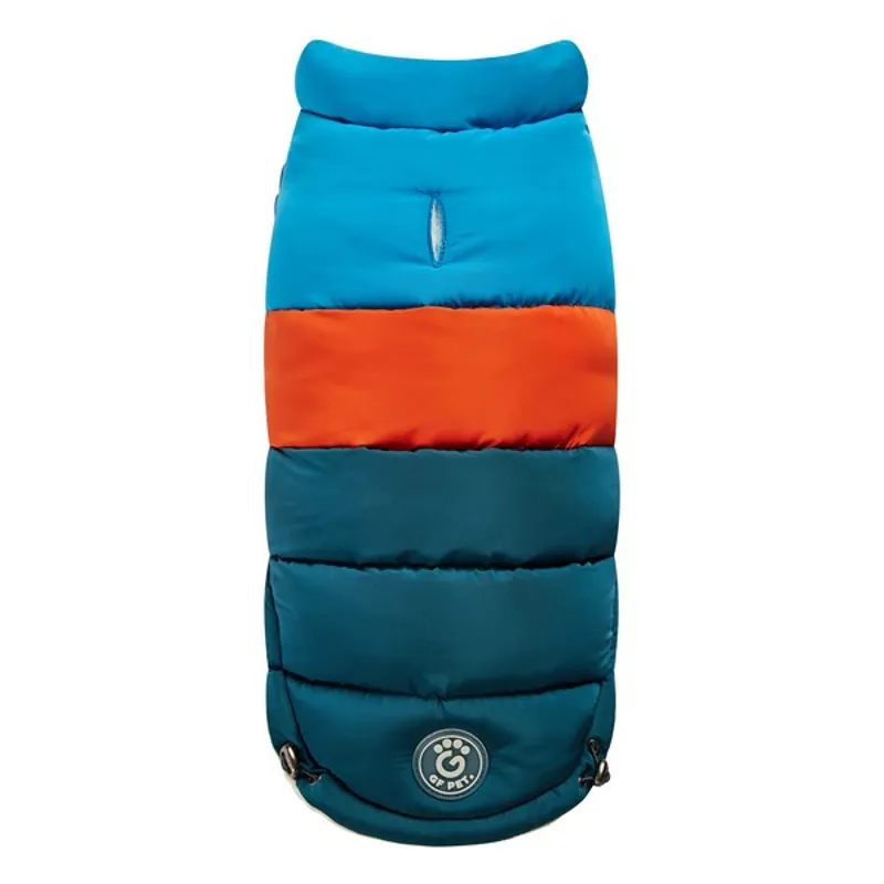 GF Pet Elasto-Fit Colour Block Puffer Dark Teal-1