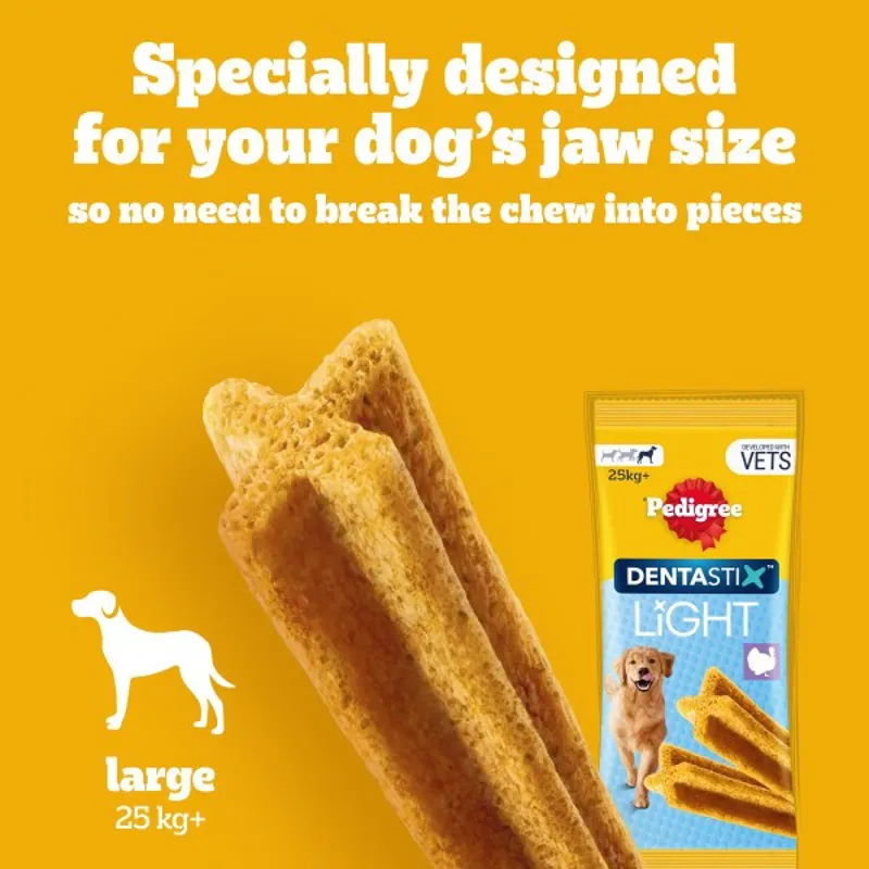 Pedigree DentaStix Light Daily Dental Chews Large Dog 4 Sticks-8