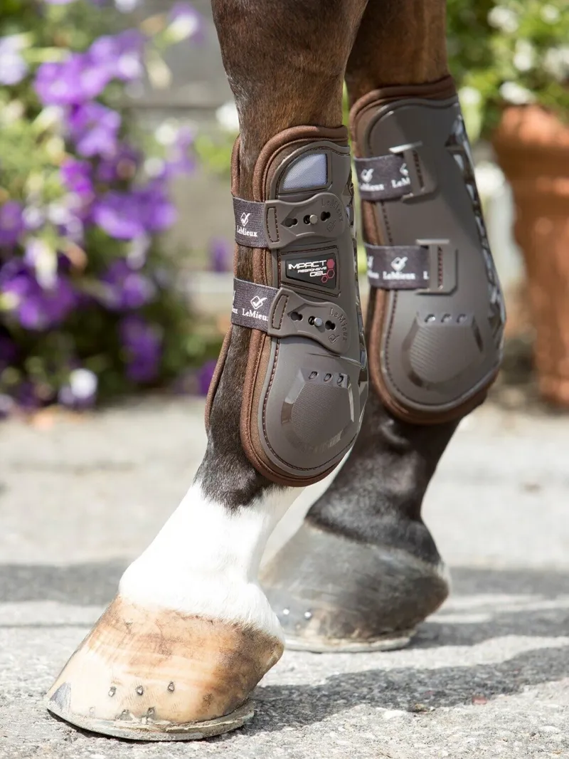 LeMieux Impact Responsive Tendon Boots Brown-3