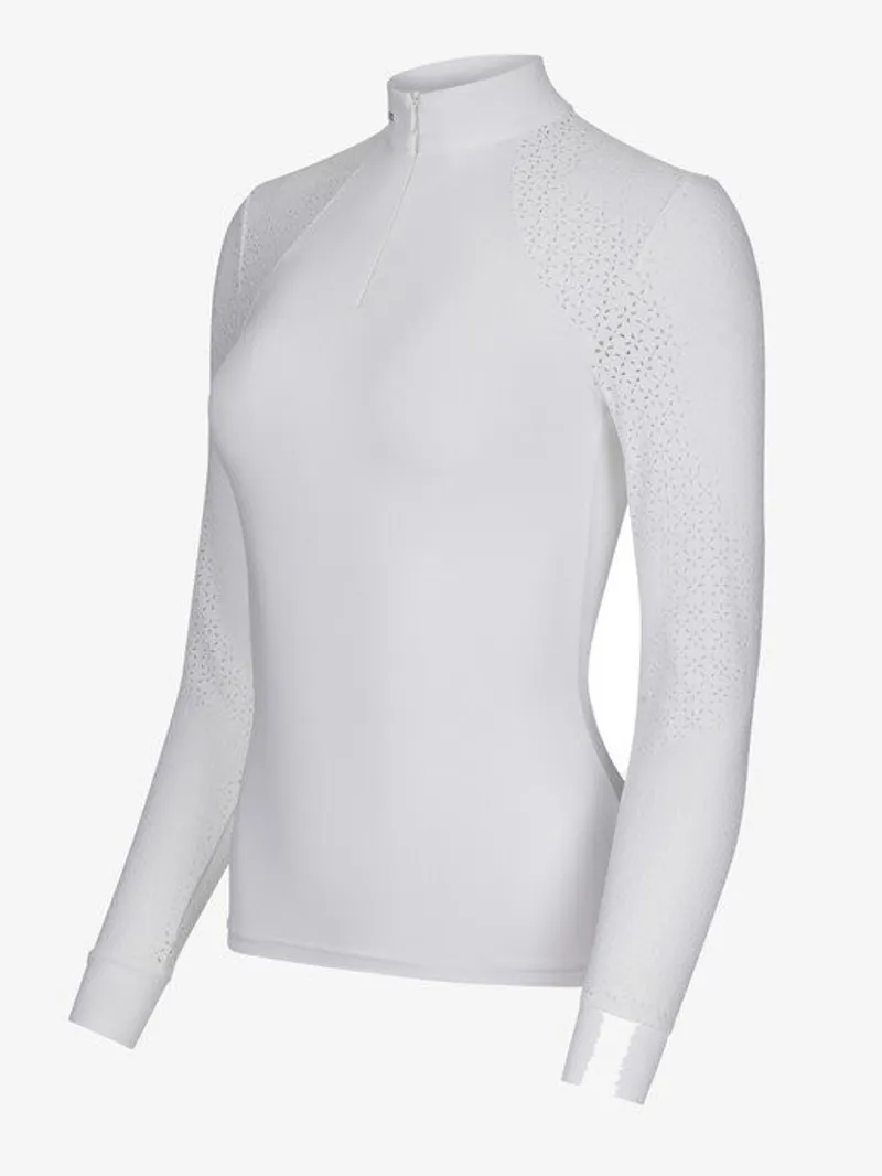 LeMieux Olivia Long Sleeve Show Shirt White-1