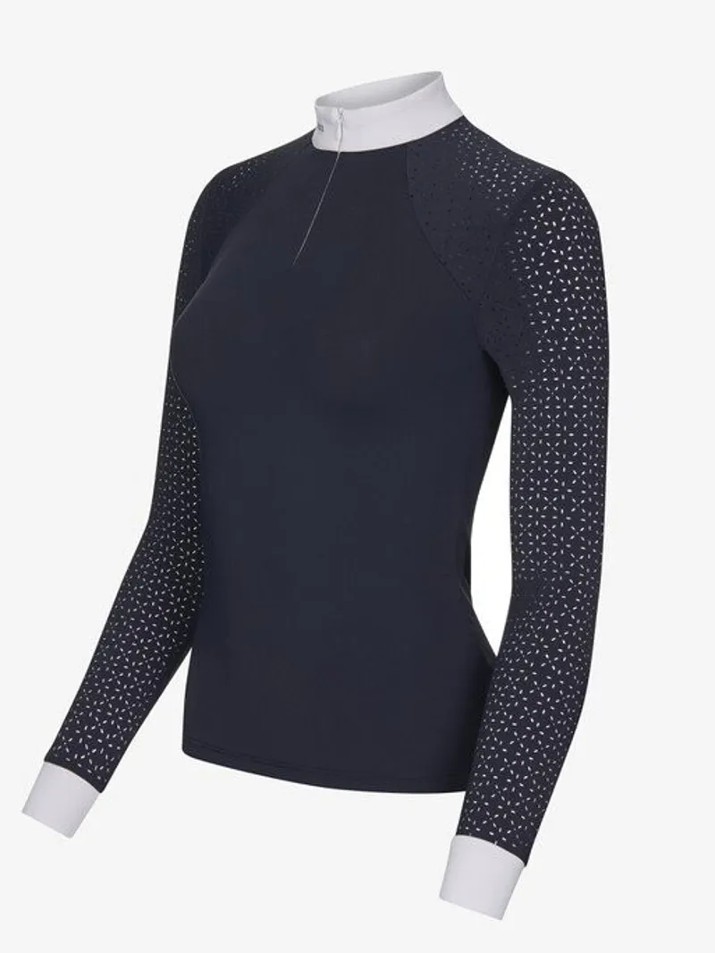LeMieux Olivia Long Sleeve Show Shirt Navy-1