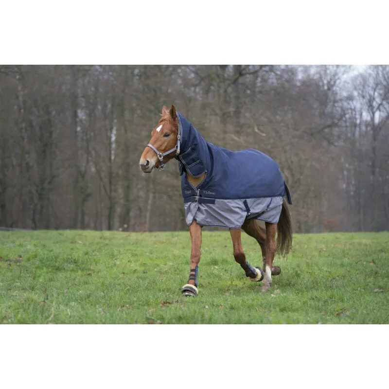 Equitheme Pony Tyrex 600D Combo Turnout Rug 350g Navy-2