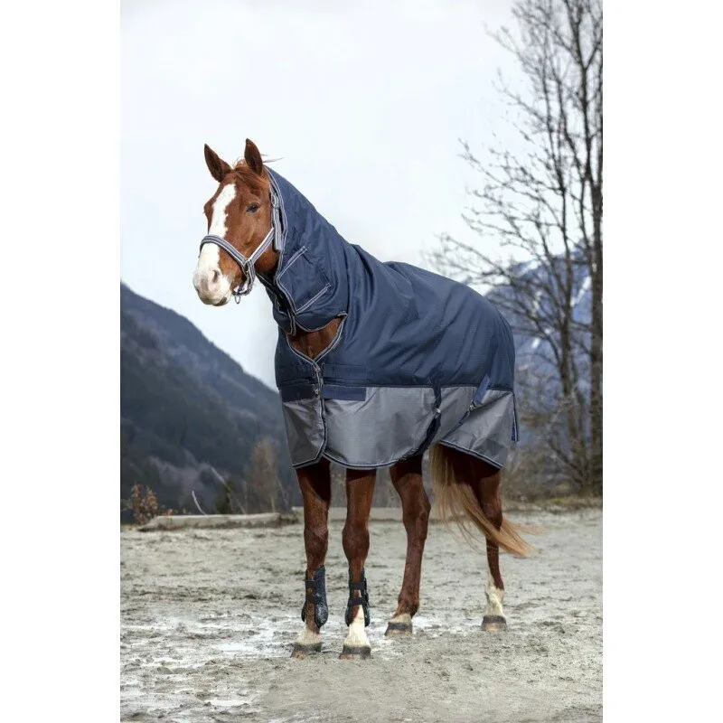 Equitheme Pony Tyrex 600D Combo Turnout Rug 350g Navy-3