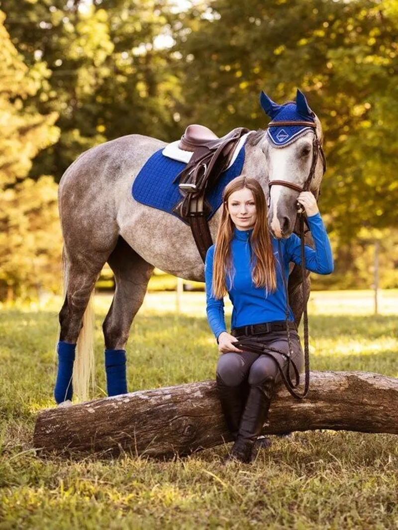 LeMieux Classic Fly Hood Benetton Blue-1