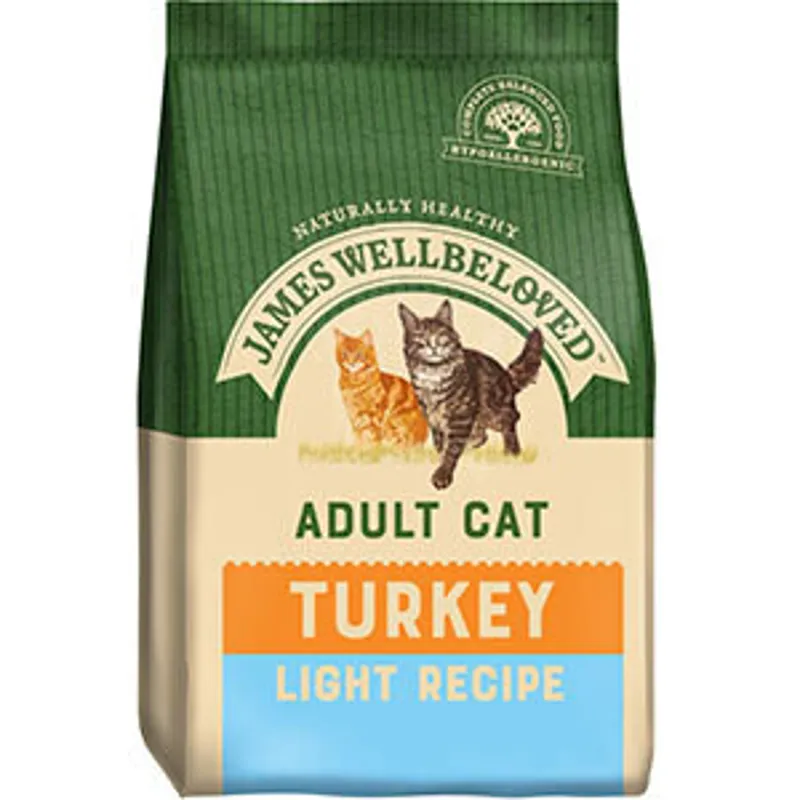 James Wellbeloved Light Dry Adult Cat Food Turkey and Rice 1.5kg