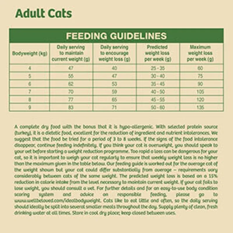 James Wellbeloved Light Dry Adult Cat Food Turkey and Rice 1.5kg-3