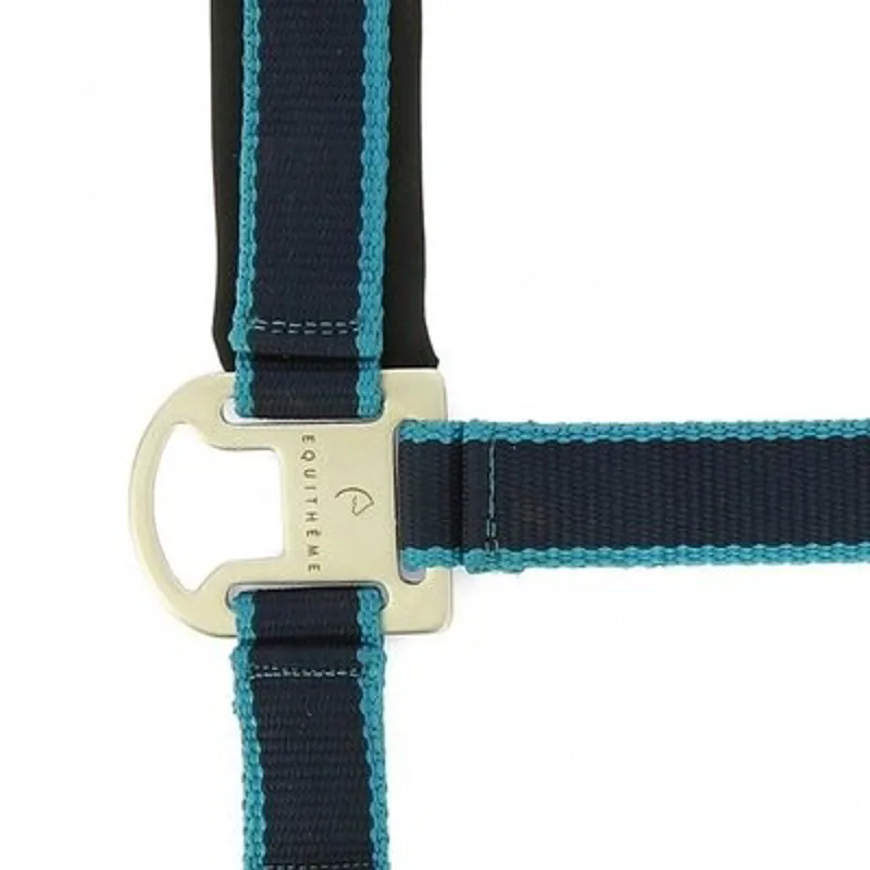 Equitheme SATINE Headcollar and Lead Rope Marine/Turquoise