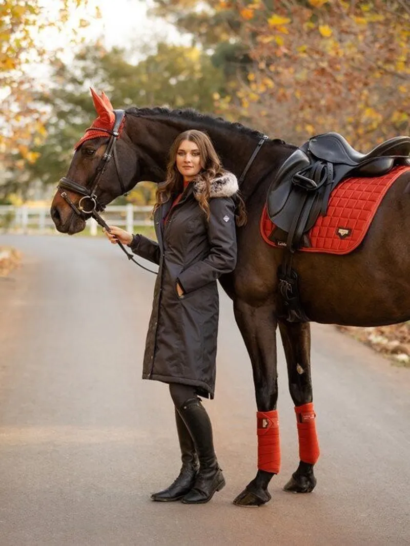 AW22 LeMieux Loire Waterproof Riding Coat Grey-3
