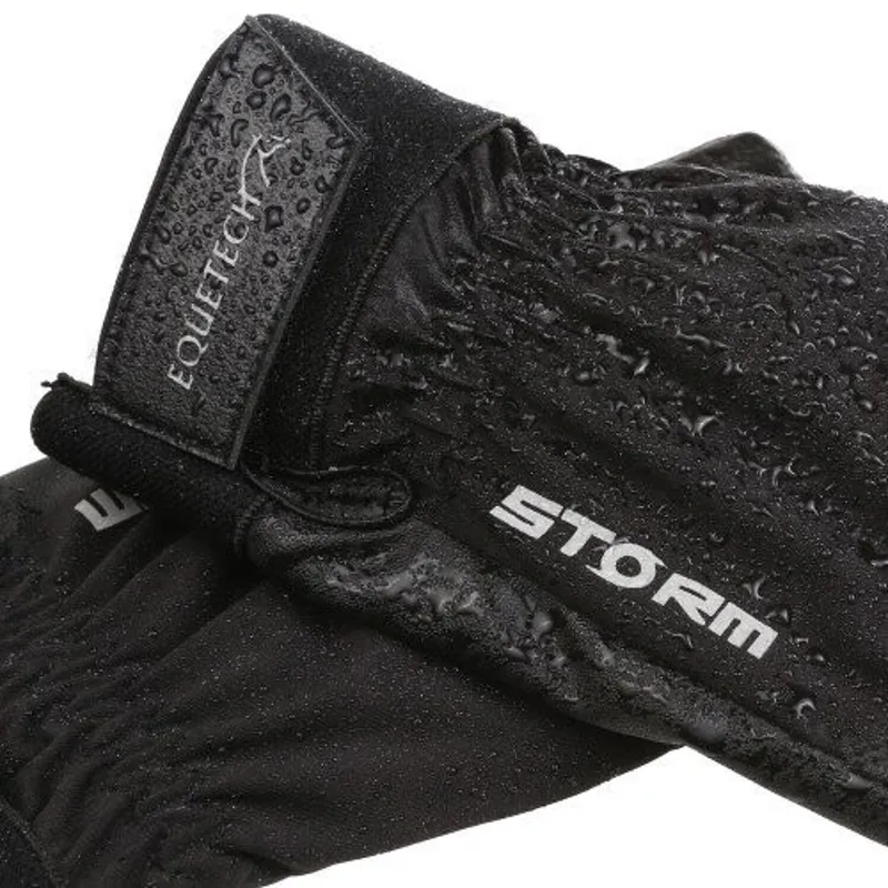 Equetech Children's Storm Waterproof Gloves Black-2