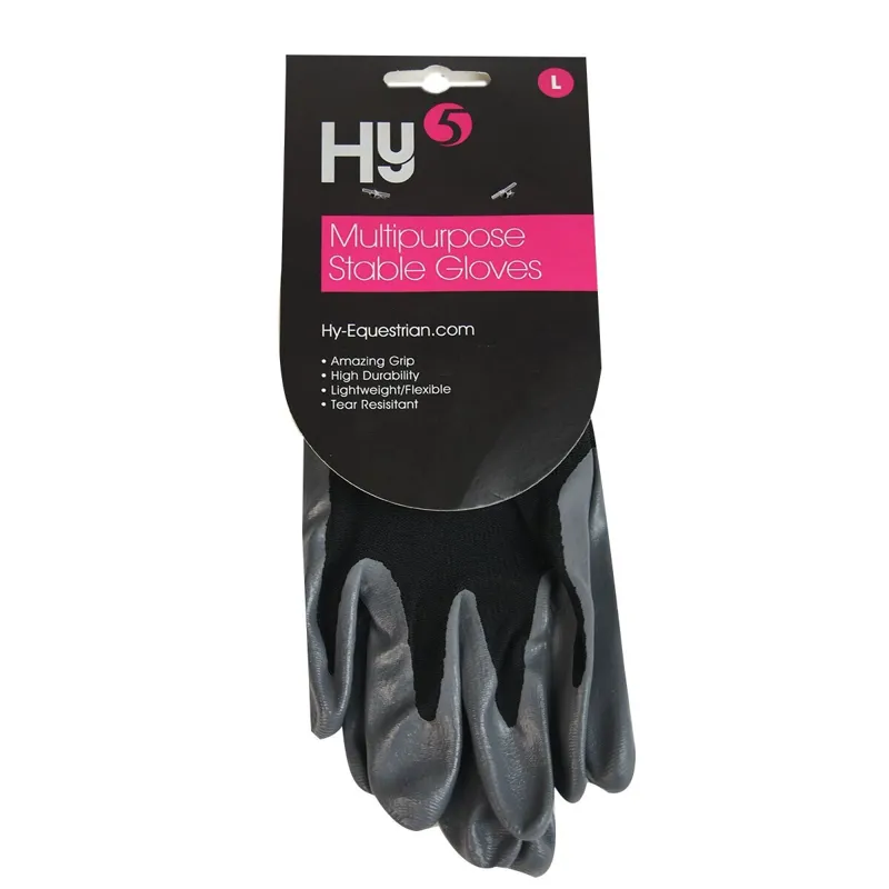 Hy Equestrian Multipurpose Stable Glove - - Black