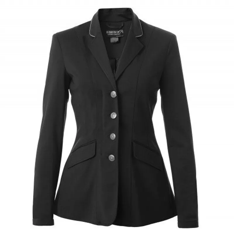 Equetech Jersey Deluxe Competition Jacket Black Silver 