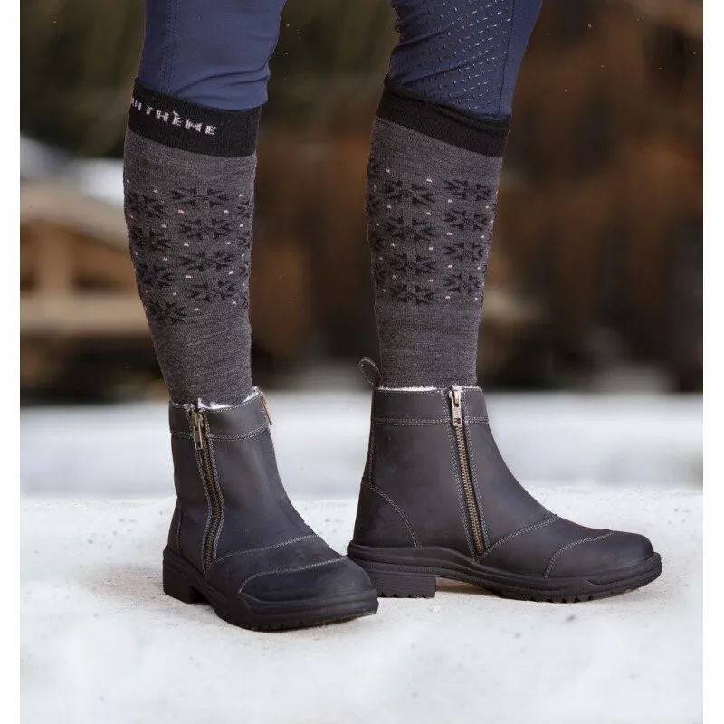 Norton Zipper Winter Boots Black