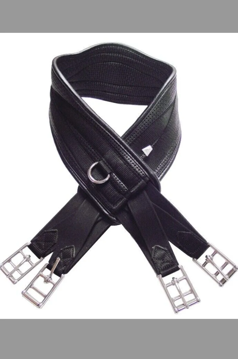 Harry Dabbs Curved Waffle Girth Black