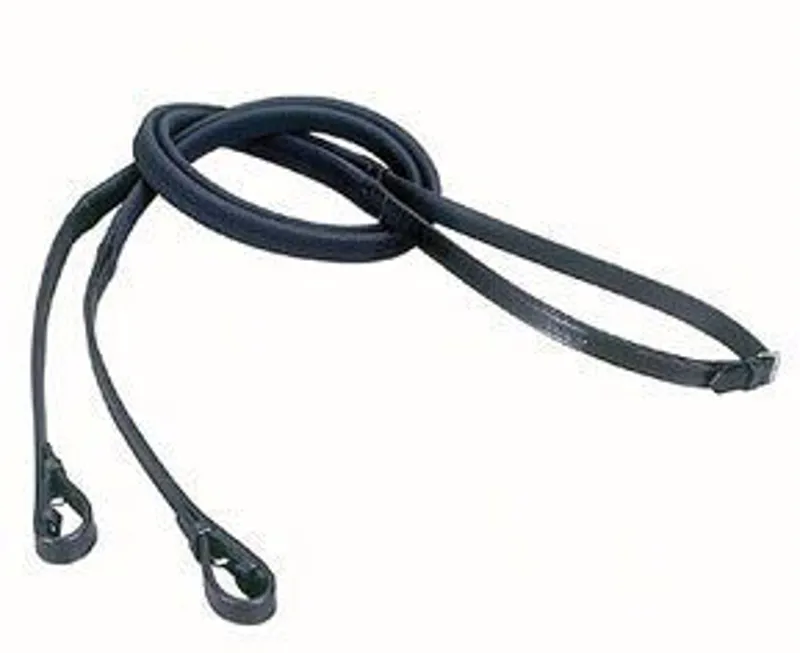 Nylon Lined Rubber Grip Reins - Wembley Range 5/8x54 Black