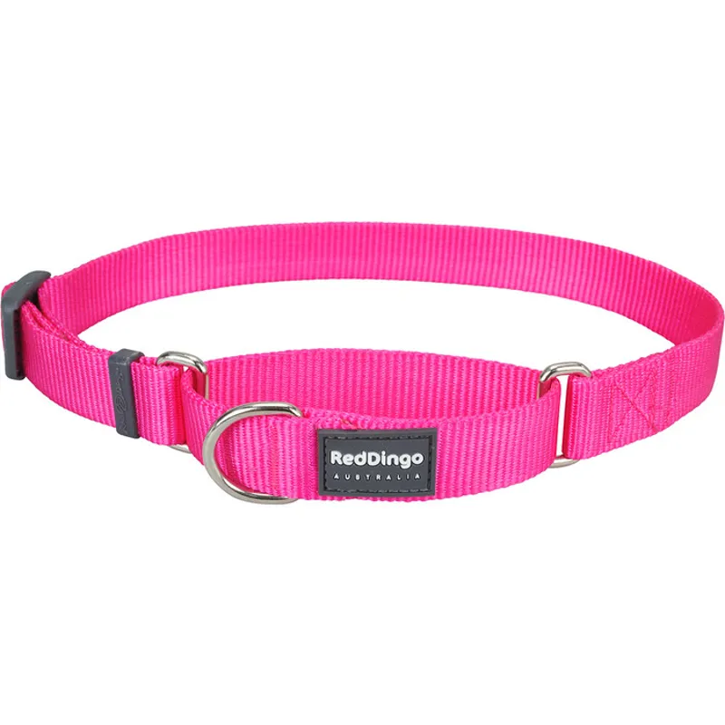 Red Dingo Classic Martingale Collar Hot Pink
