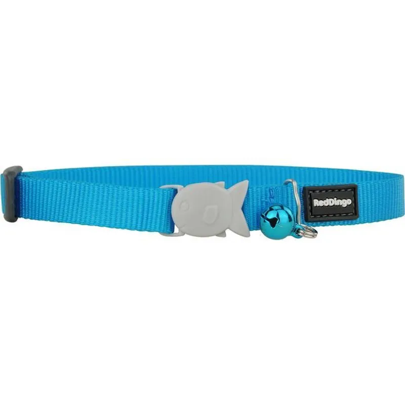 Red Dingo Plain Cat Collar Turquoise