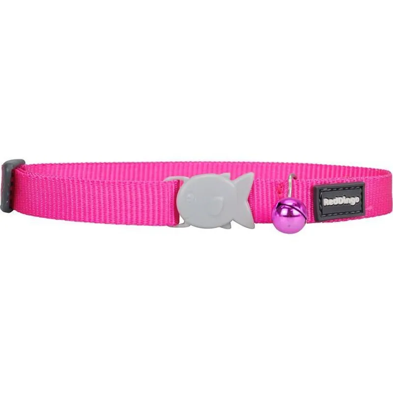 Red Dingo Plain Cat Collar Hot Pink