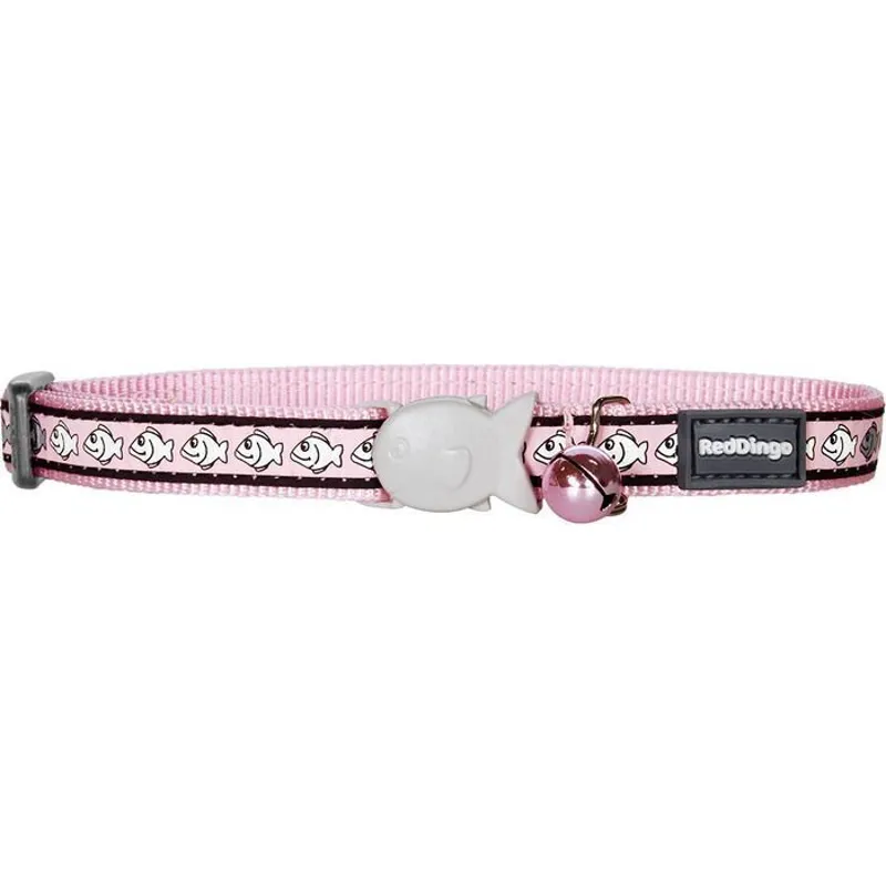 Red Dingo Reflective Cat Collar Pink