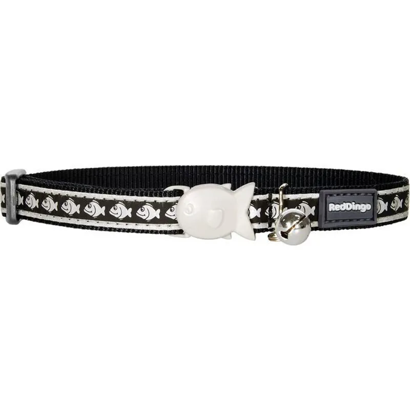 Red Dingo Reflective Cat Collar Black