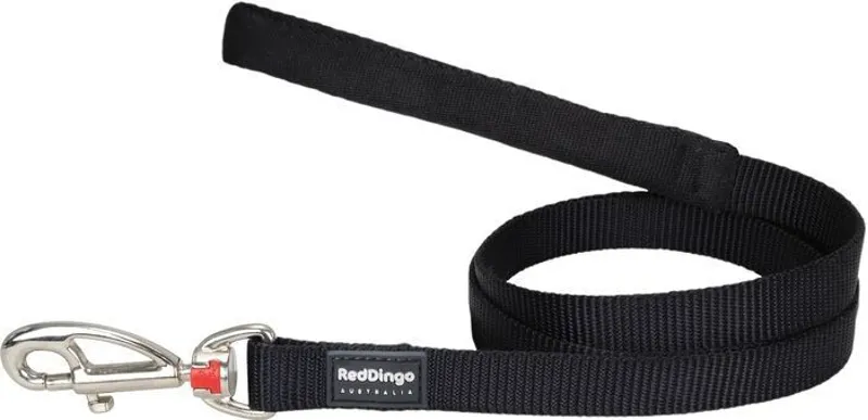 Red Dingo Plain 1.2m Dog Lead Black