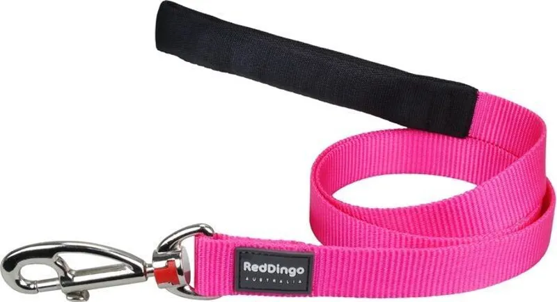 Red Dingo Plain 1.2m Dog Lead Hot Pink