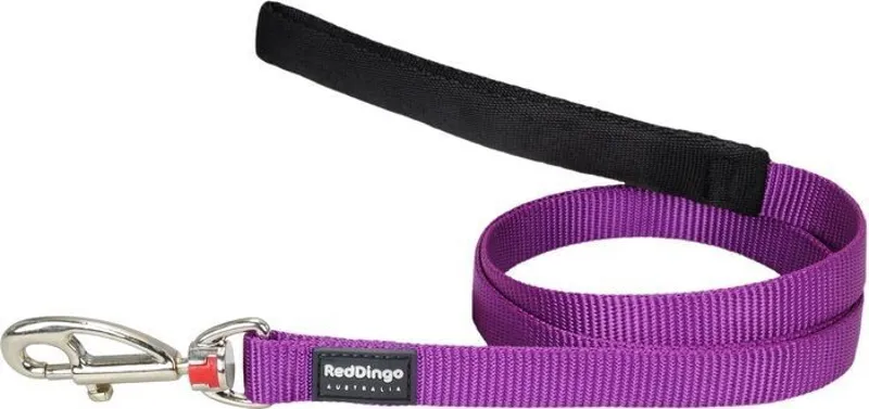 Red Dingo Plain 1.2m Dog Lead Purple