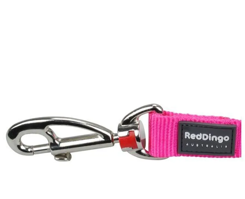 Red Dingo Plain 1.2m Dog Lead Hot Pink-1