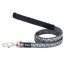 Red Dingo Star Dog Lead Grey and White Stars