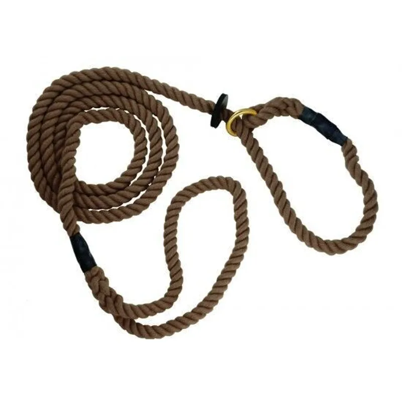 Animate Gun Dog Slip Lead Brown