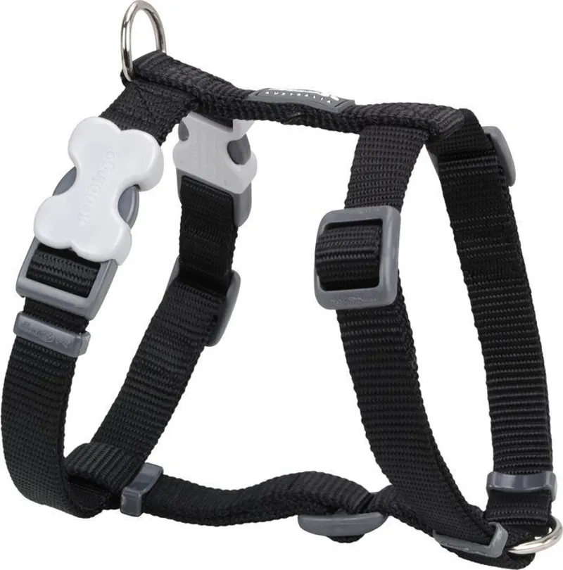 Red Dingo Plain Dog Harness Black