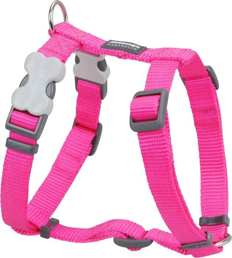 Red Dingo Plain Dog Harness Hot Pink