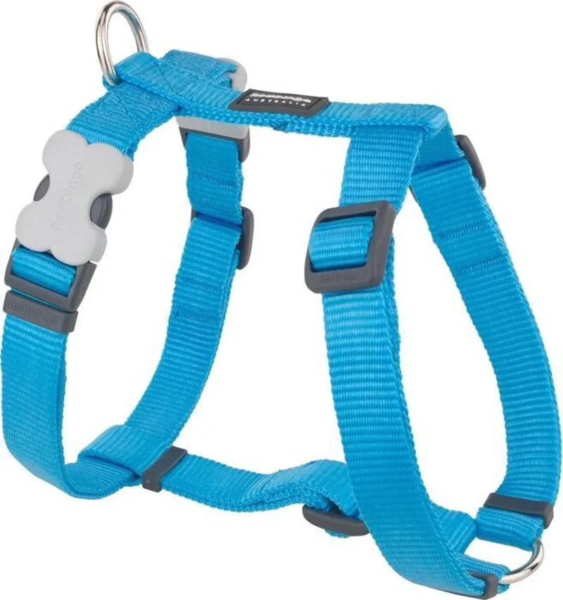 Red Dingo Plain Dog Harness Turquoise